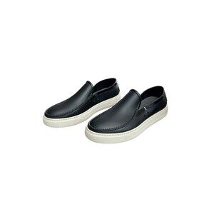 Salvatore Ferragamo Fury 2 Synthetic Perforated Loafers Mens 7 Italy US 8 Black